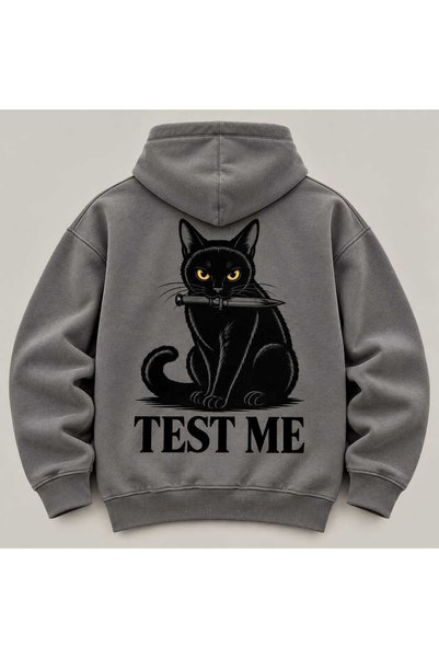 MONTREE Unisex 3 Thread Threaded 100% Cotton Oversize Hooded Printed Sweatshirt
