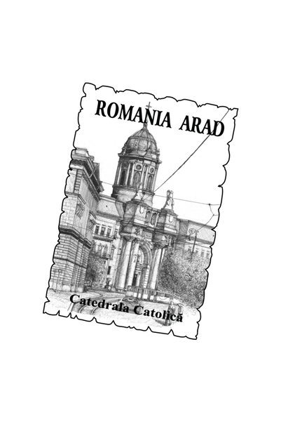 gift shop Magnet suvenir personalizat cu mesaj, romania arad catedrala catoli...