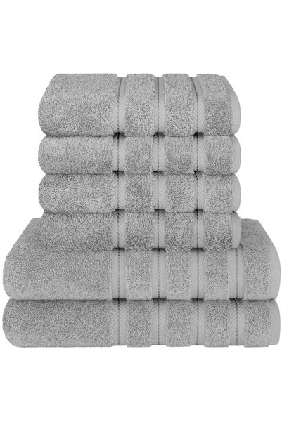 OEM Set de 6 prosoape premium, 600 GSM, 2 prosoape de baie 70×140 cm, 4 proso...