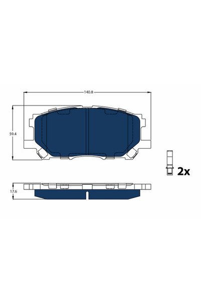 TRW Set plăcuțe de frână, frână pe disc GDB3338BTE