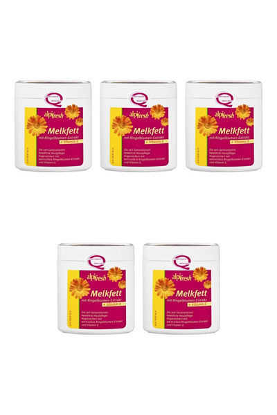 LENHART KOSMETIK 5x PACK Melkfett emollient fat cream with marigold and Vitam...