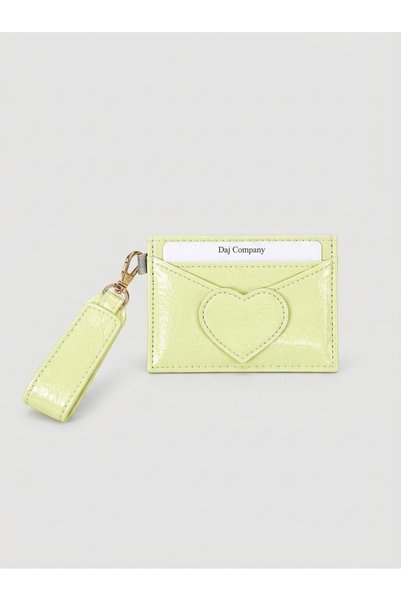 Daj Company Cream-Detailed Wrinkled Patent Leather Card Holder - Mini Wallet ...