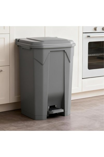 Concept Home Outdoor Indoor Garbage Bin With Attached Snap Lock Lid And Heavy...