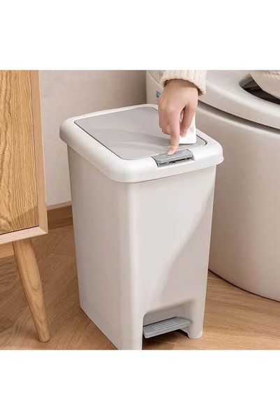 ATİKHOME Trash Can,Kitchen trash can with open foot pedal,10 Liter Waste Bin,...