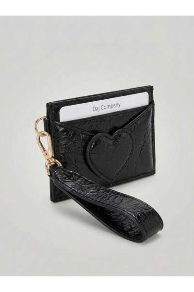 Daj Company Cream-Detailed Wrinkled Patent Leather Card Holder - Mini Wallet ...
