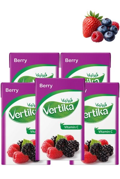 vertika 5 قطع من فيتامين سي بيري 6 أظرف