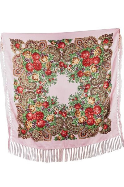 Bidani Traditional Pink Folk Shawl