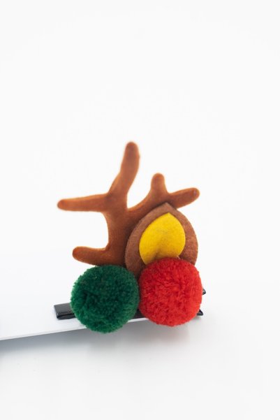 ddaniela Girls Hair Clip Antlers Ears with Santa Christmas -2 pairs