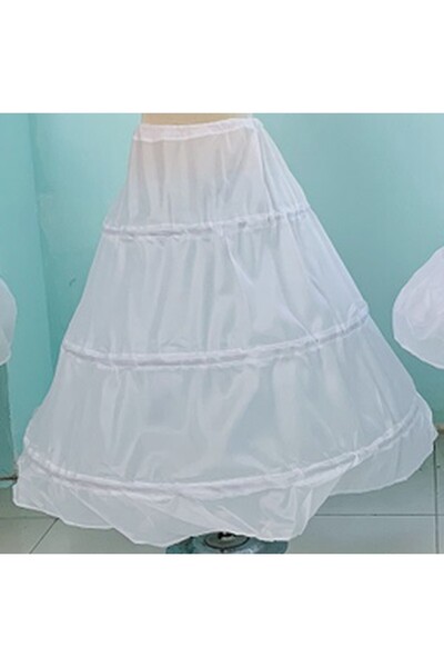 Bidani a Tulle Petticoat Underskirts Little Princesses Cancan 65 CM-White