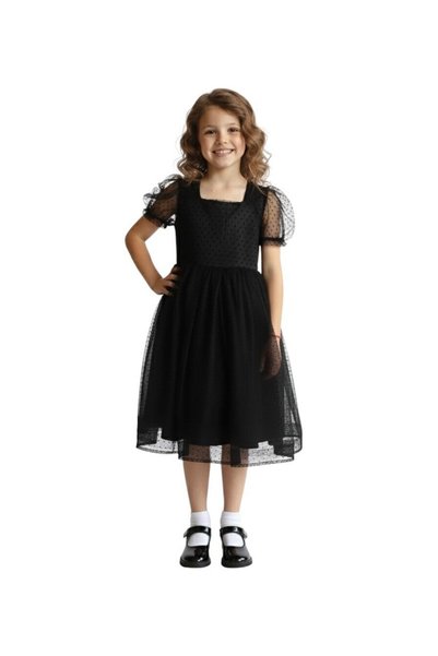ddaniela Princess Black Dot Dress