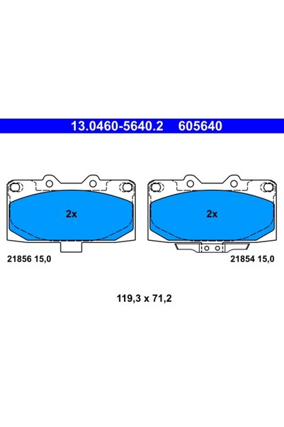 Ate Set plăcuțe de frână, frână pe disc 13.0460-5640.2