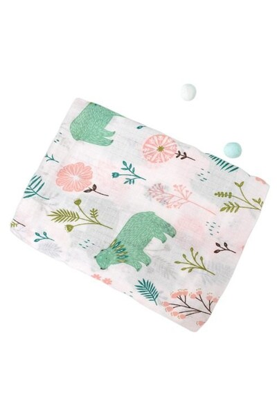 Bambimici Essentials Muslin Swaddle Blanket - Animals