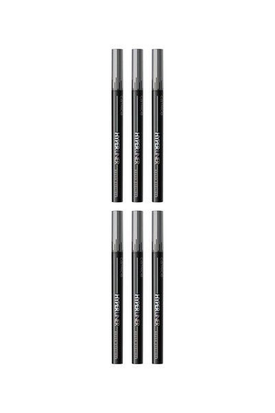 Essence 6x PACK Hyper Liner Brush Eyeliner 010 – Classic Black, Catrice