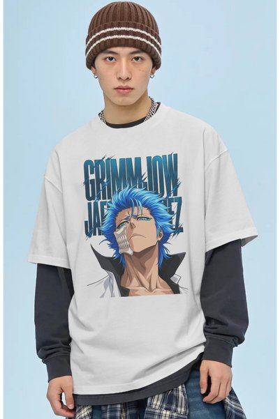 SEVBANO Tricou premium unisex oversize cu imprimeu frontal al personajului Gr...