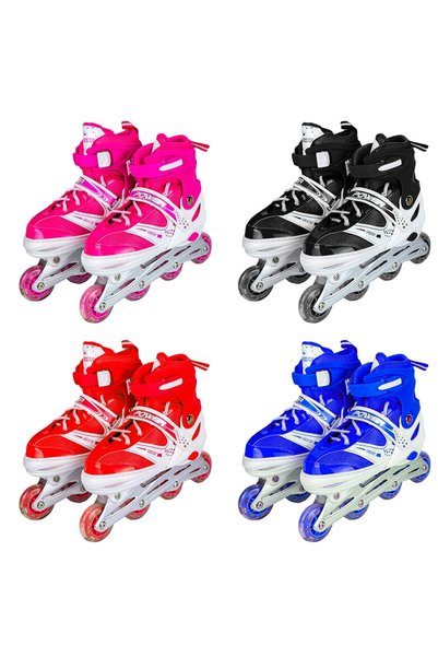 OEM Kids Inline Skates with LED Wheels, Size S (EU 30-33)