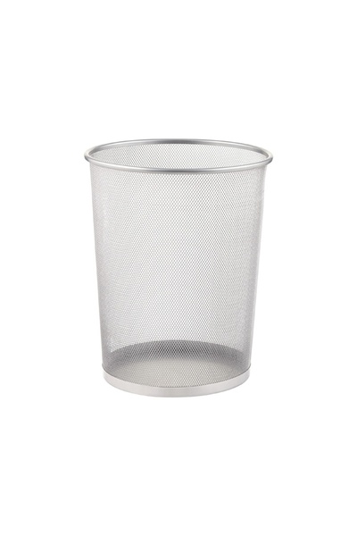 S COOL Mesh Waste Bin, 24x29.5x33.5 cm, Silver - OFFISHOP