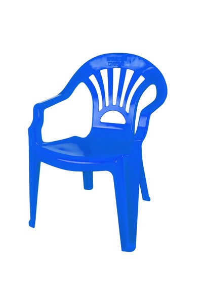 Robentoys Kids Plastic Chair with Armrests, Blue, 40x35x54.5 cm -