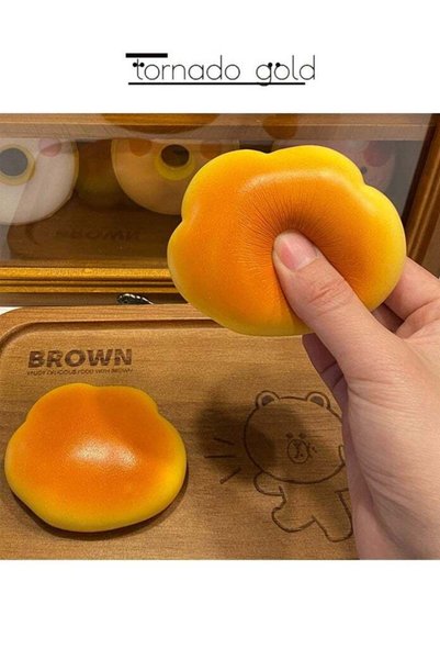 tornado gold Cat Paw Rice Ball Knead Squeeze Toy Imitation Silicone Slow Rebo...