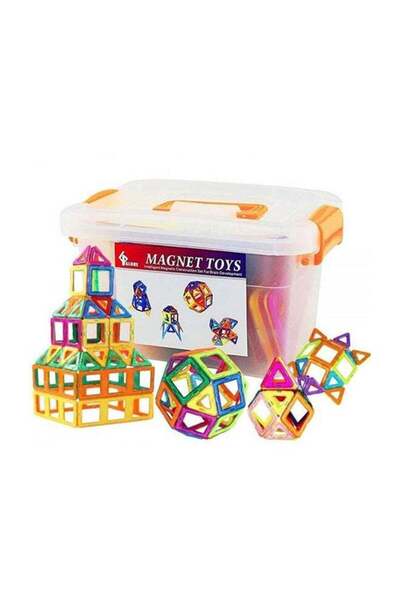 Generic 64-Piece Magnetic Toy Set Multicolor For Making Different Shapes 3+ Y...