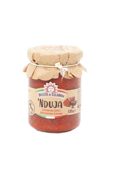 DELIZIE CALABRIA Nduja de Spilinga, pastă picantă, Delizie Calabria, 135 g