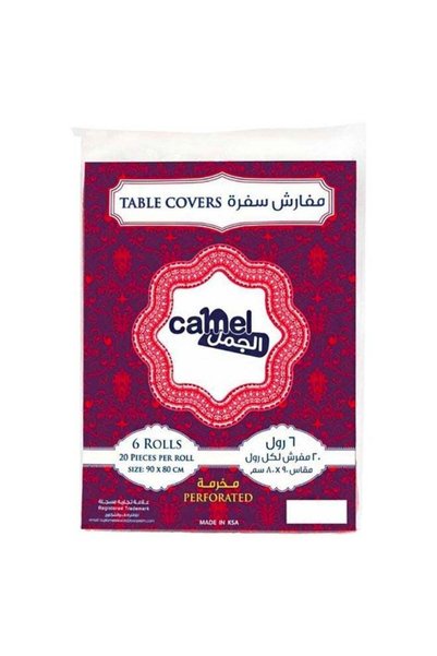 Camel Table Covers, Size 90x80cm, 6 Rolls+1 Free