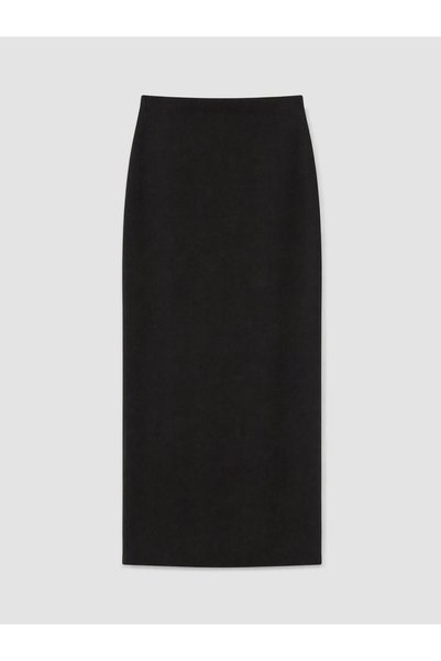 LC Waikiki Vision New Season Black Elastic-Waist Slit Skirt