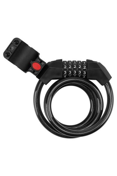 urevo Bike Lock Cable 1.2M 5-Digit Code Coil Resettable Combination Bicycle L...