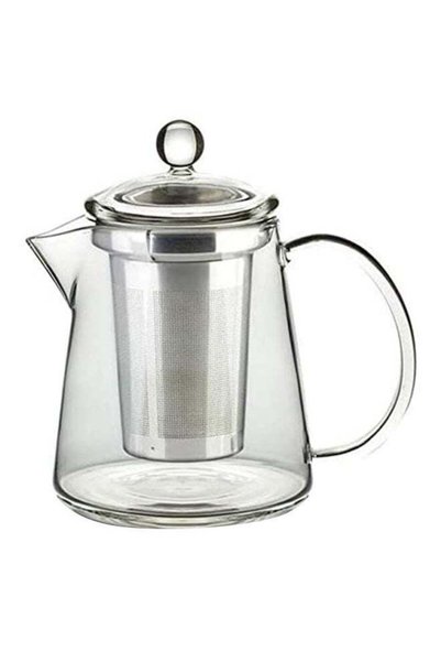 Generic Heat Resistant Glass Tea Pot With Stainless Steel Strainer And Lid Cl...