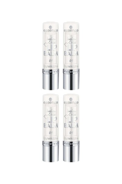 Essence Pachet 4x Balsam de buze Hydra Kiss 01 · Esență Crystal Kiss, 2,8 g