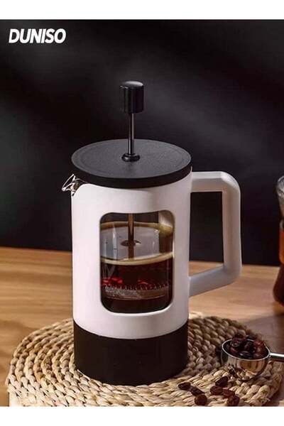 DUNISO French Press Coffee Tea Pot 600ml, Coffee Maker, Thick Borosilicate Gl...