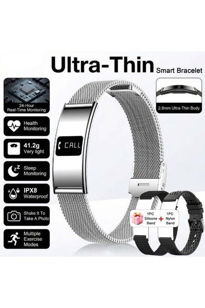 TDZDDYS Ultra-Thin Smart Bracelet for Men Women,Smart watch 2.8mm Slim Body,f...