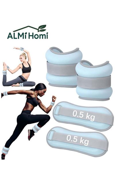 almihomi أوزان لليد والكاحل ناعمة – 0.5 كجم لكل قطعة (زوج واحد)، أوزان رملية ...