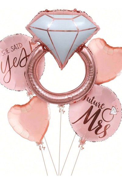Generic Bachelorette Party Decorations 5-piece pink balloon set with differen...