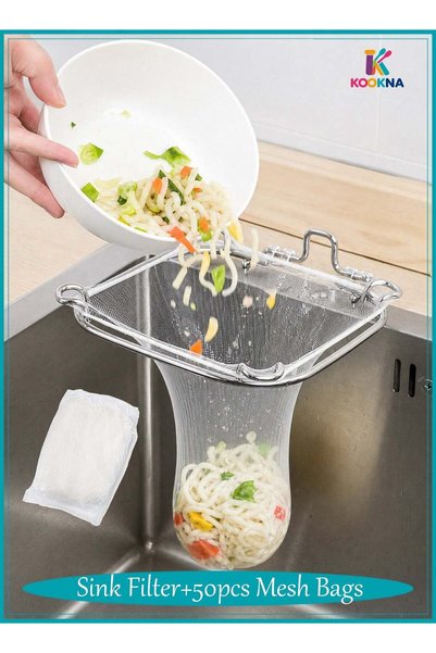 GENERAL KOOKNA Kitchen Sink Strainer Set, Stainless Steel Sink Filter with 50...