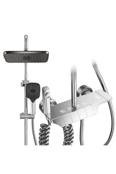 Arabest Thermostatic Shower System, 4-Function Piano Key Wall Mounted Shower ...
