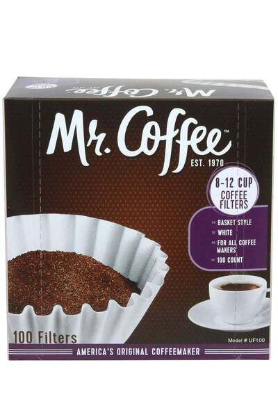 MR . فلاتر قهوة MR.Coffee 100، فلاتر ورقية للاستعمال مرة واحدة، تكفي لـ 8-12 ...