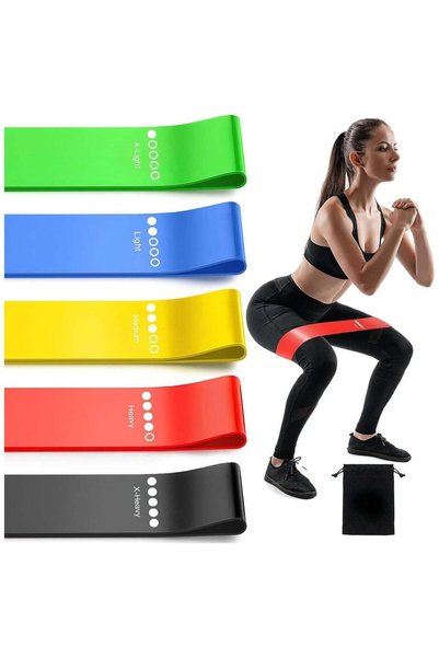FLOWING Resistance Bands Set, 5pcs Assorted Pounds Strength Training Exercise...