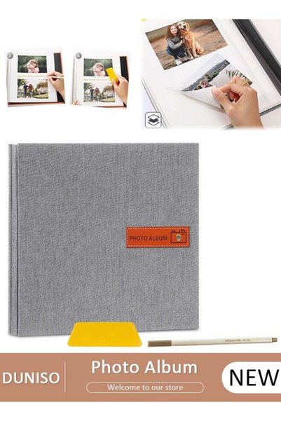 DUNISO 120 Pockets Simple Photo Album for 3-10 Inches Photos Portable Photo A...