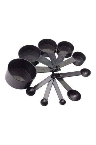 Cuisine Art 10-Piece Plastic Measuring Cups Black 200grams