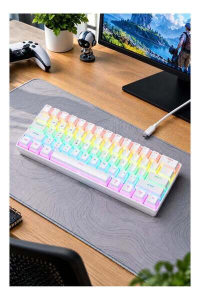 GENERAL Hieasy 60% Mechanical Keyboard, Red Switches, Hot-Swappable, Detachab...