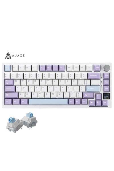 Ajazz AK820 Pro Gaming Keyboard, 75% Gasket-mounted Mechanical Keyboard with ...
