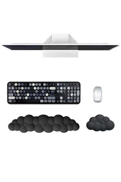 BUPY Keyboard Cloud Wrist Rest Set, PU Memory Foam Non-Slip Cloud Wrist Rest,...