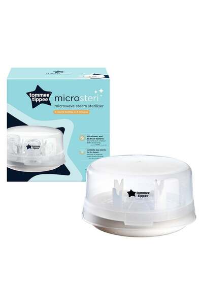 tommee tippee جهاز تعقيم بالبخار يعمل بالميكروويف، مخصص لزجاجات الأطفال وملحق...