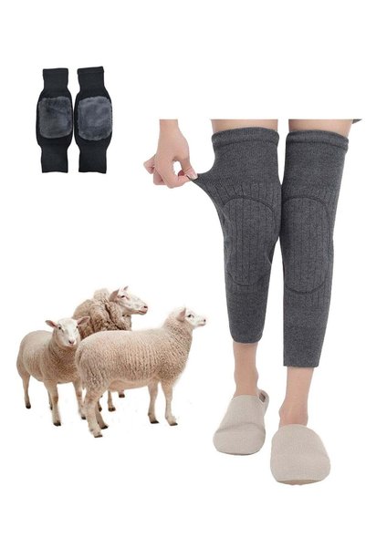 Jourvent Unisex Winter Warm Thicken Cashmere Wool Knee Brace Support Pads Leg...