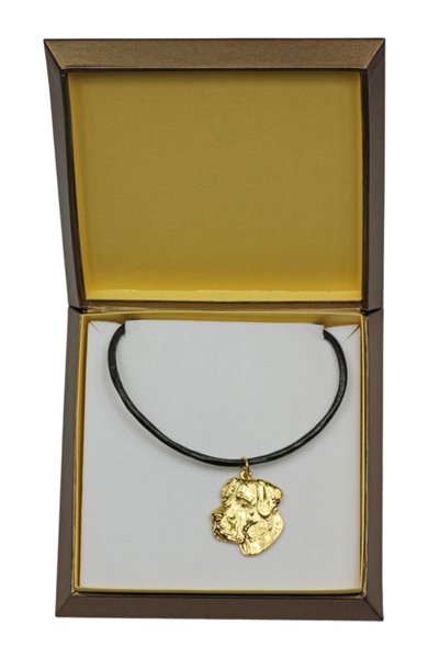 Art - Dog Great Dane II - Colier pentru câini în cutie cadou, pandantiv placa...