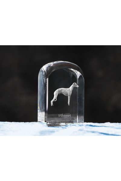 Art - Dog Prespapier de cristal Art-Dog cu Whippet și gravură de câine - Cris...