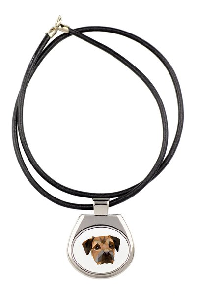 Art - Dog Colier Art-Dog Border Terrier cu design geometric de câine - Lungim...