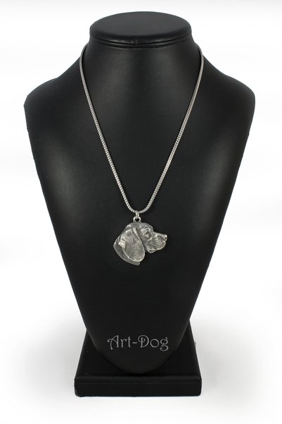 Art - Dog Colier Art-Dog Beagle placat cu argint - Pandantiv cap de câine pe ...