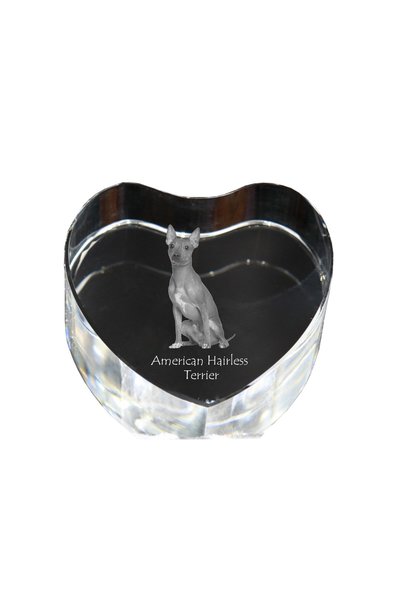 Art - Dog Prespapier Inimă de Cristal Art-Dog, Terrier American Hairless cu G...