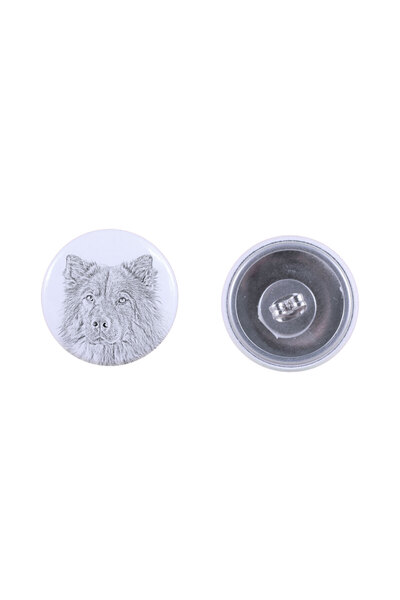 Art - Dog Cercei rotunzi Art-Dog Eurasier cu imagine de câine - Metal acoperi...